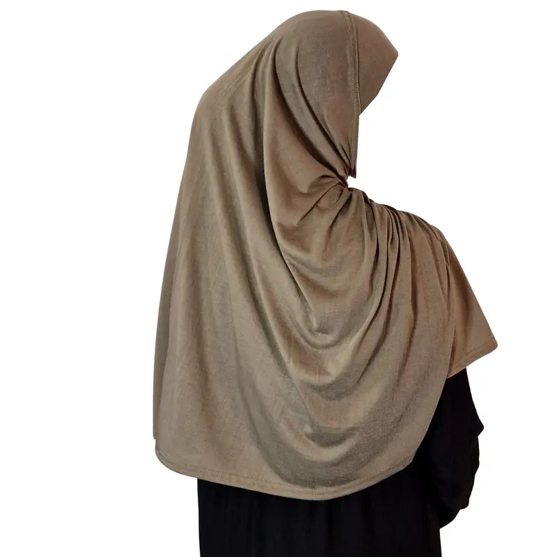 Yaqeen One Piece large Hijab cotton/Jersey women instant Amira Khimar scarf islamic salah prayer clothes amina  hijab 6