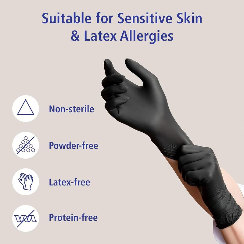 400X 4 Boxes Of 100 Meditrade 1284S Nitrile Black, Nitrile Examination Gloves, Black , Strong Heavy Duty Powder Free Gloves Sizes S-XL Deal Offer 4