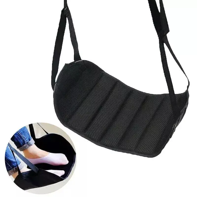 Travel Foot Rest Footrest Leg Pillow Airplane Flight Foam Cushion Sling Hammock 2