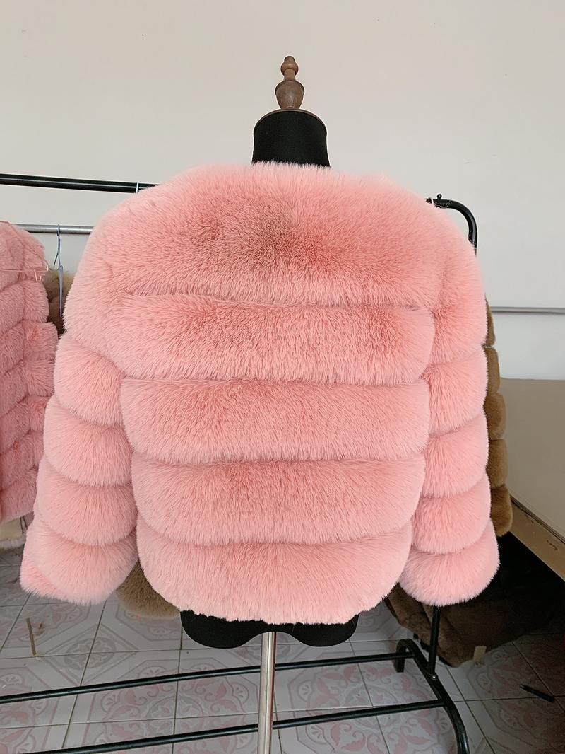 Product Introduction of [2024]Women faux Faux Fur Coat Autumn Winter High Quality Faux Fox Fur Coat fluffy coat fury elegant faux furr 7xl plus size women clothing1 6