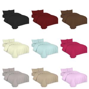 Polycotton Reversible Duvet Cover Set with Pillowcases - Soft & Durable, All Sizes Available
