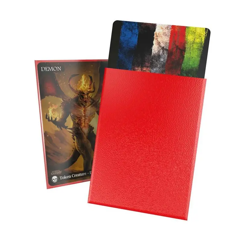 Cortex Card Holder Sleeves Standard Size Matte Red (100) 1