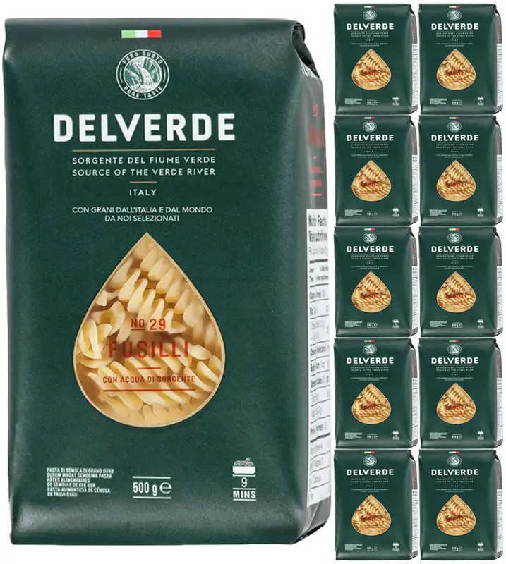 Delverde Pasta Fusilli No 29 Durum Wheat Semolina Pasta 500g (Pack of 10) 0