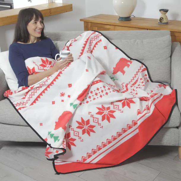 Easylife Zip-Up Polar Fleece Cosy Robe 4