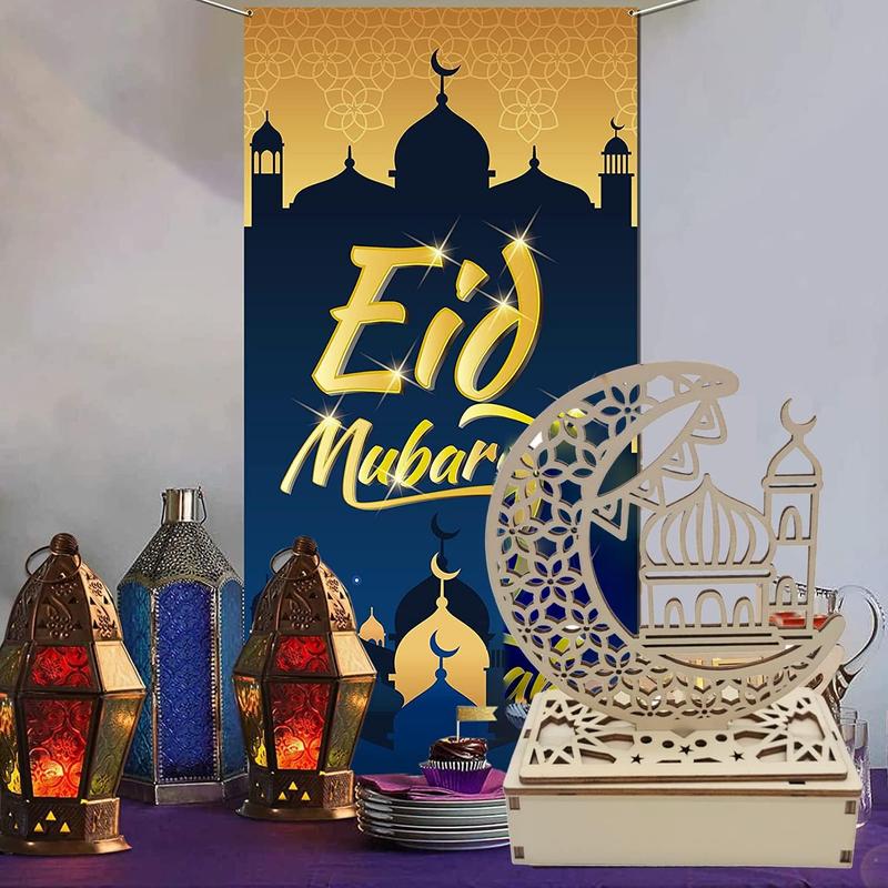 Ramadan Decorations Light, Eid Lights Decorations, Ramadan Decorations for Home, Eid Mubarak Decorations Lights Ornaments Muslim Ramadan Table Lamp for Home Religious Traditional Gifts Lightweight 4