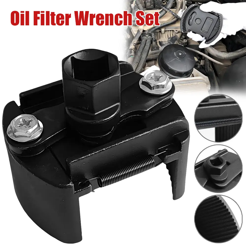[UK Seller] The Ultimate Universal Oil Filter Wrench - Heavy-Duty Steel, Adjustable Range 60mm-80mm, Compatible with Standard Tools