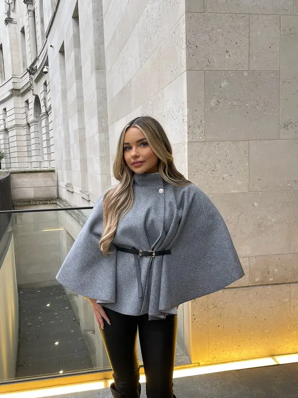 FB LONDON - BELTED PONCHO 7