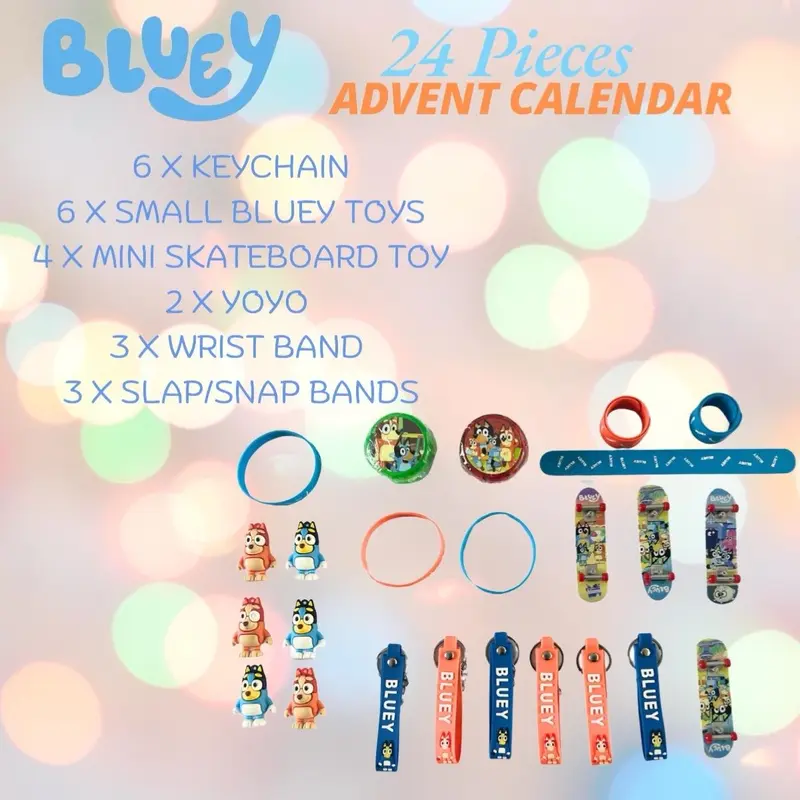 Christmas Advent Calendar 24 Pcs Toy Surprise Gift Box Cute Cartoon Anime Figural Model Gift Children's Holiday Gift Game Collectible 4