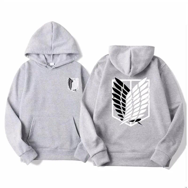 Attack on Titan Men's Hoodie Anime Hoodies Men Women Streetwear Pullover Harajuku Shingeki no Kyojin Hoodies Sweatshirt Clothes Menswear Tops Gamis Long Sleeve Casual Graphic Longsleeves Wetsuit 4