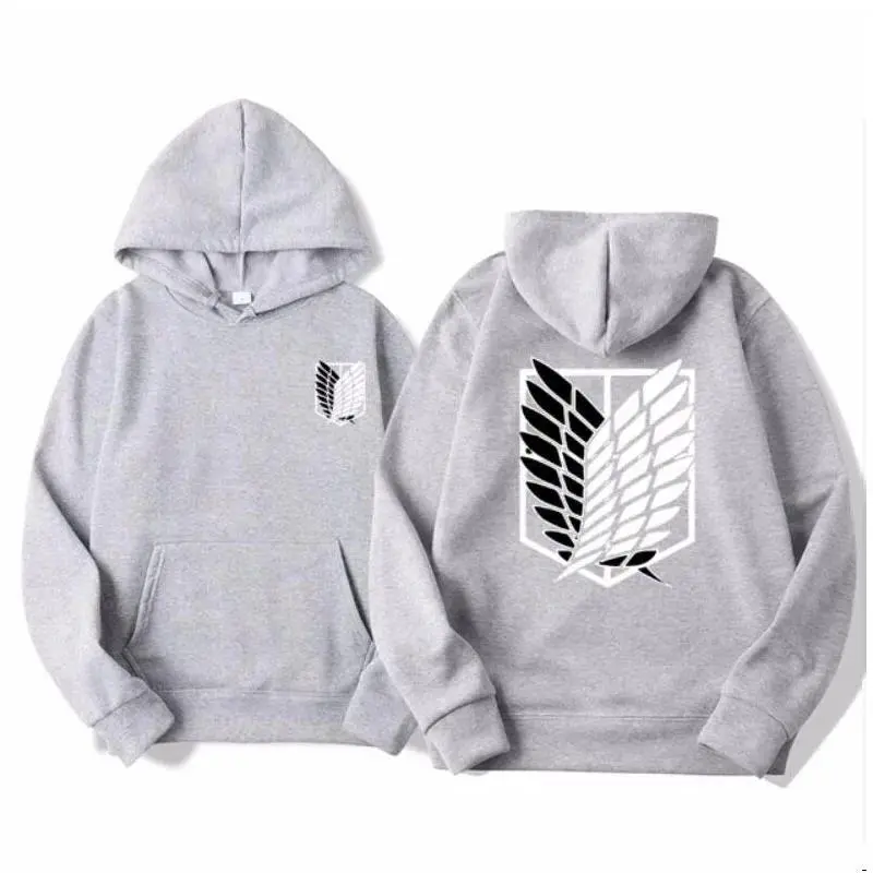 Attack on Titan Men's Hoodie Anime Hoodies Men Women Streetwear Pullover Harajuku Shingeki no Kyojin Hoodies Sweatshirt Clothes Menswear Tops Gamis Long Sleeve Casual Graphic Longsleeves Wetsuit 4