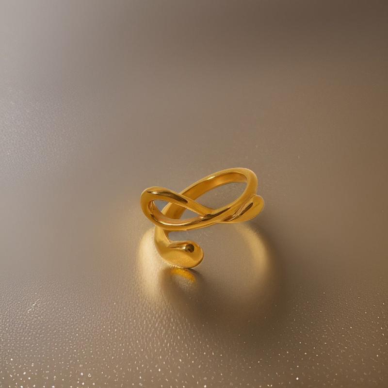 Lulu Statement Tie Ring / 18K Gold Plated 3