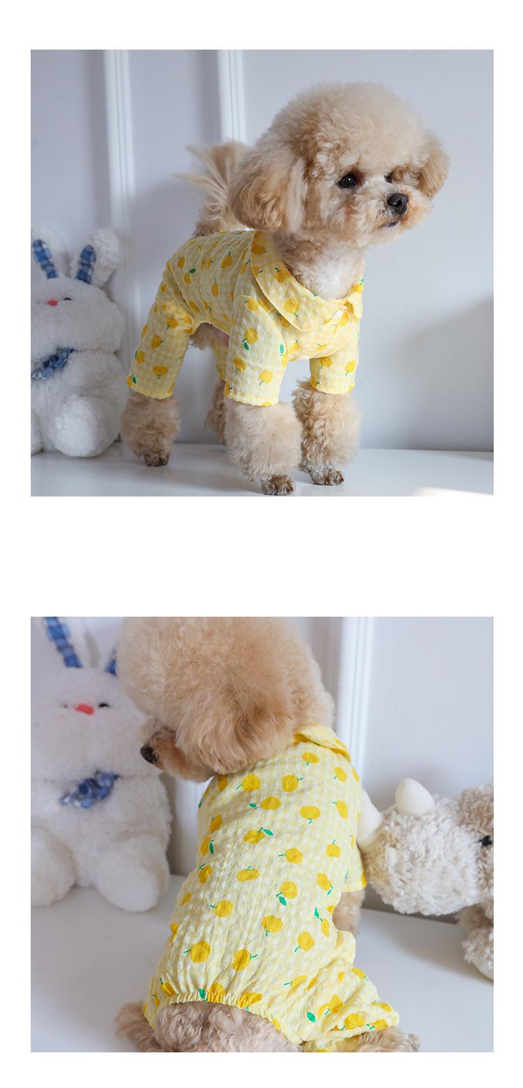 Product Introduction of Spring and summer breathable cotton pet four-legged loungewear dog cat clothes wholesale kitten puppy teddy than bear clothing 4