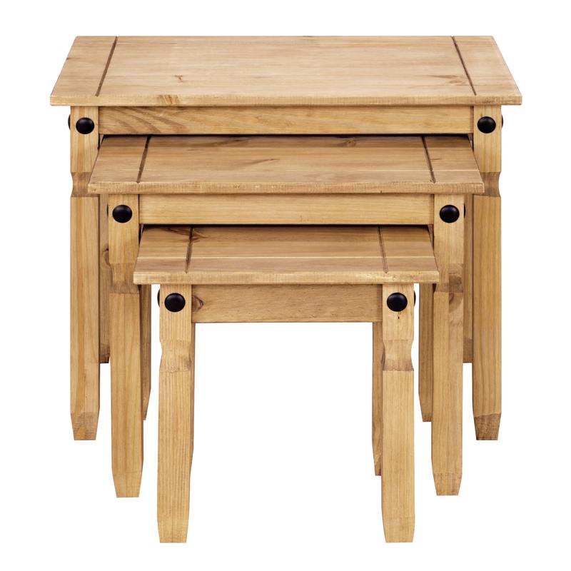 Corona Nest of Tables Mexican Solid Pine coffeetables 2