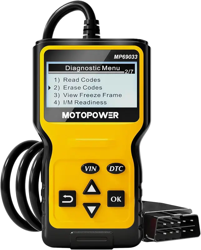 MOTOPOWER MP69033 OBD2 Scanner Universal Car Engine Fault Code Reader, CAN Diagnostic Scan Tool for All OBD II Protocol Cars 0