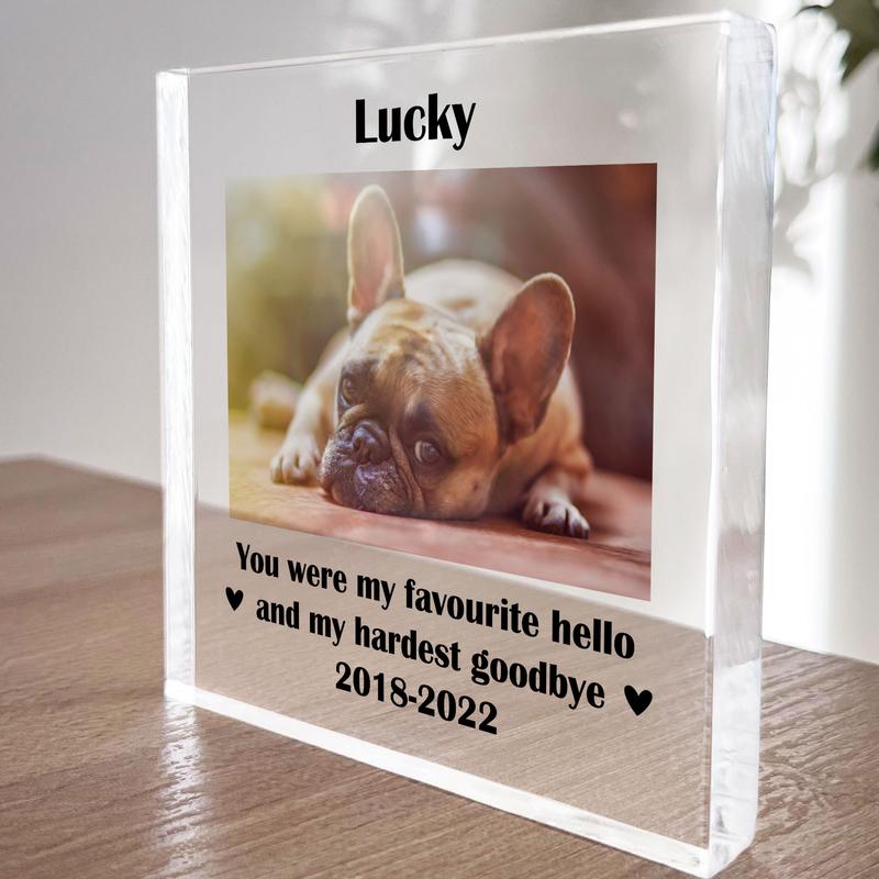 Personalised Pet Photo Block Gift Dog Puppy Memorial Gift 7