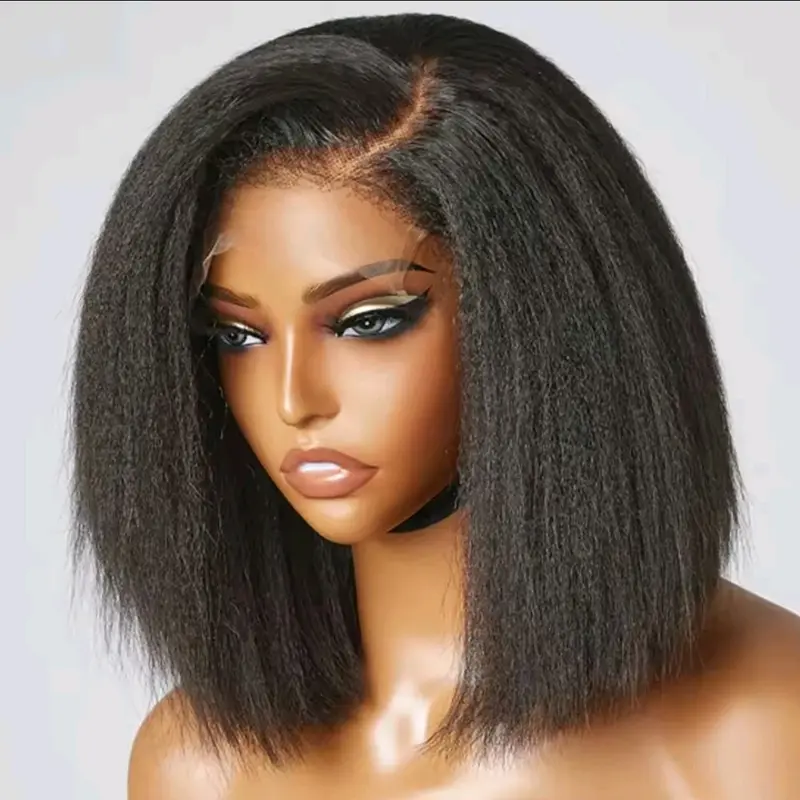 12A Malaysia Kinky Straight Human Hair Wig wigs for 0