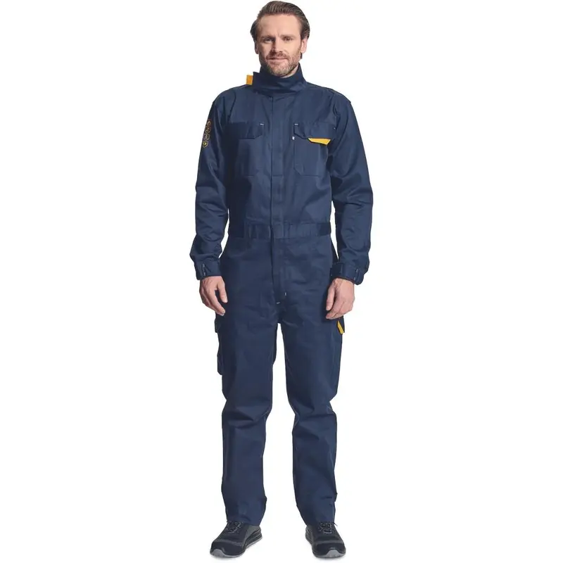 Cerva Bass navy flame-retardant ARC anti-static welder's coverall - adjustable leg length  Menswear 1