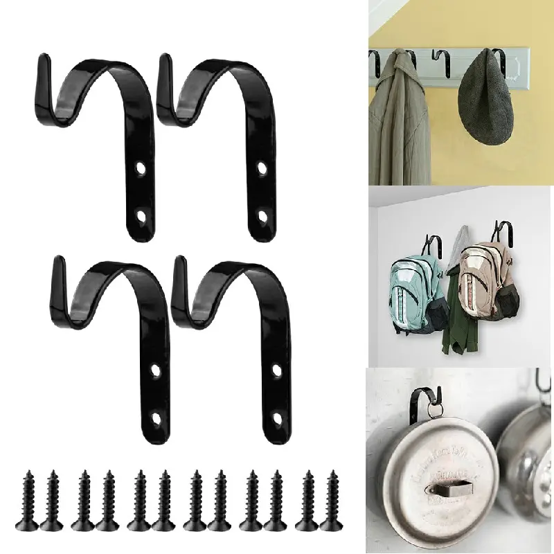 4pcs Metal Hanging Brackets! Perfect for hanging plants, lanterns, wind chimes, or decorative items, these durable and rust-resistant brackets are designed for both functionality and style Flower Hanger Hook