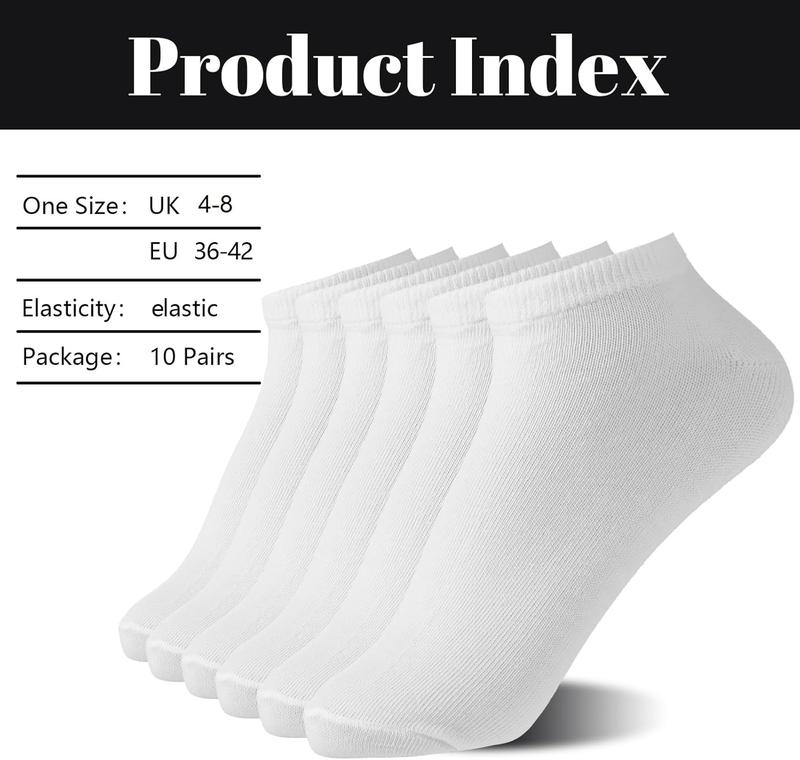 10 Pairs Trainer Running Socks Ankle Socks, Non Slip Trainer Socks for Men Women Low Cut Cotton Ankle Socks Sports Socks Athletic Socks for Running Hiking Sporting 1
