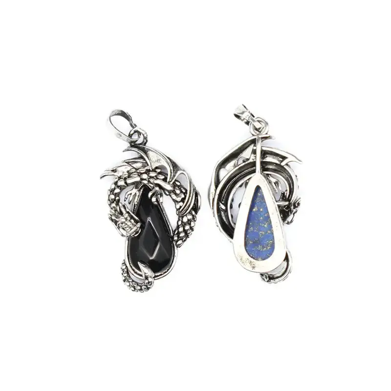 Protective Dragon Chakra Crystal Pendants Necklace 4