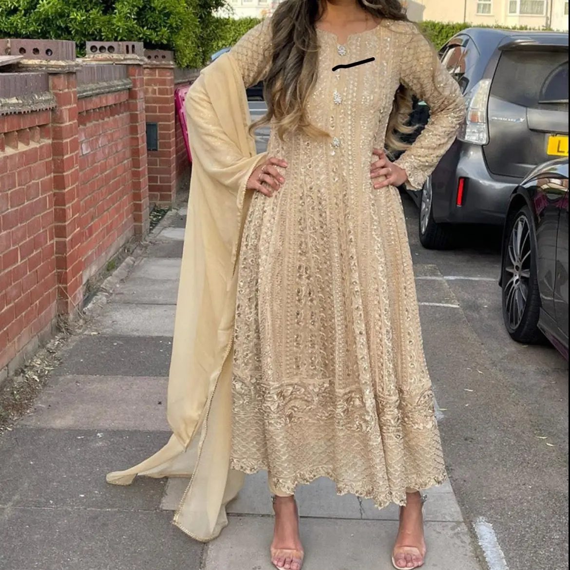 Beige Golden Maxi - ELRR002 gown