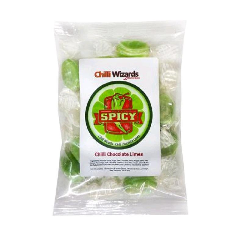 Ghost Pepper Chilli Chocolate Limes Medium Heat with chilli chocolate centre 100g Snack Shell Bite Crispy 6