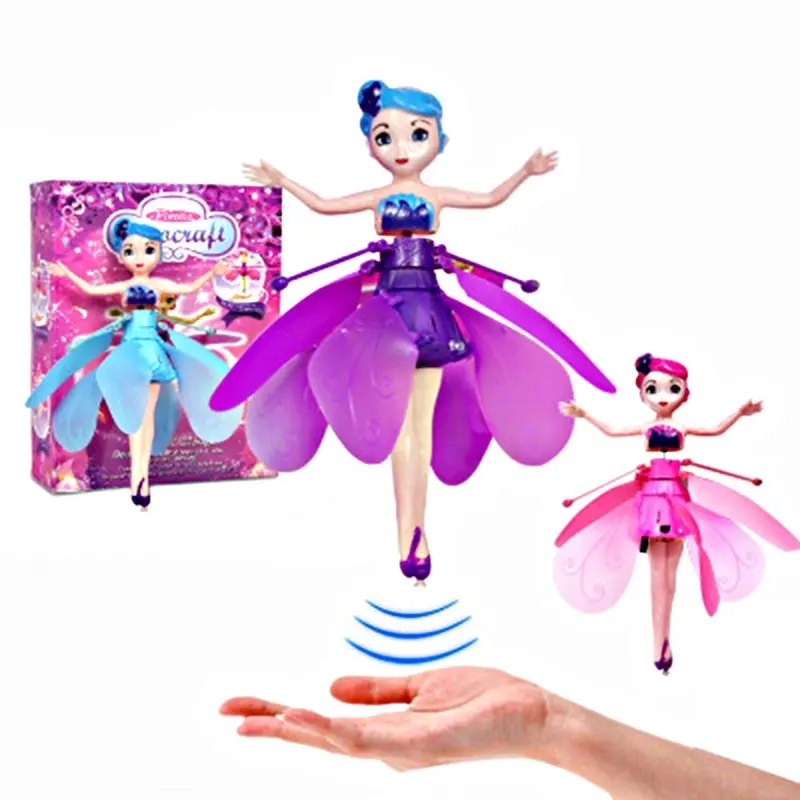 New induction Rechargeable flyings Fairy girl suspension induction toy Aero craft Princess hover ball spinning