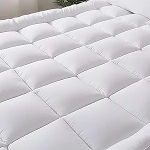 Trending Mattress Topper 10cm Deep Hotel Quality Mattress Pad - Upgrade Your Comfort Today - Matress Topper Super Soft Elasticated Corner Straps All UK Sizes Mattress Pad Topper 4