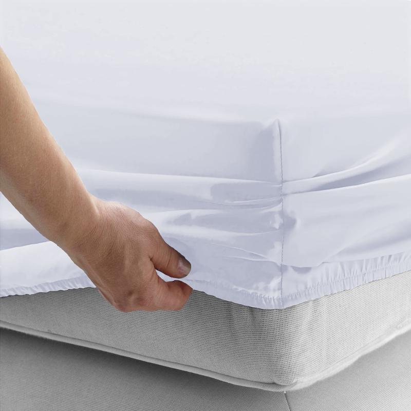 Extra Deep 30cm Fitted Sheet 100% Poly Cotton Single Double King Size Bed Sheets FULLY ELASTICATED 1