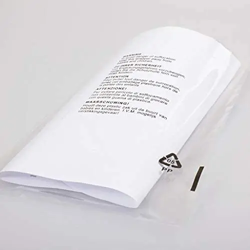 Transparent Self Seal Clear Garment Clothing Packing Bags With Suffocation Warning FBA Compliant Poly Packaging Bag Organiser