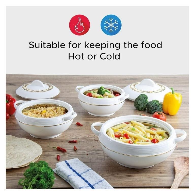3pc Ambiente Casserole Set - Round Thermal Hotpot for Food Warmer, 3 Sizes (1.2L , 1.6L , 2.5L ) - Cookware 8