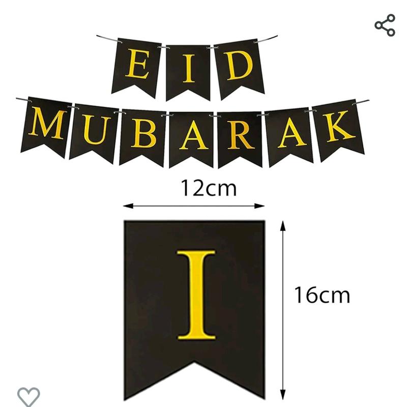 Eid Mubarak Decorations Ramadan -Tableware - Decorations - Banners - Balloons Ornaments 2