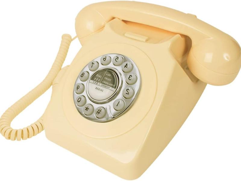 44510 Classic Retro Telephone/Vintage Style Corded Phone/Classic Ringer Sound/Push Button Dialling/Redial Function/Easy Setup/Red 2