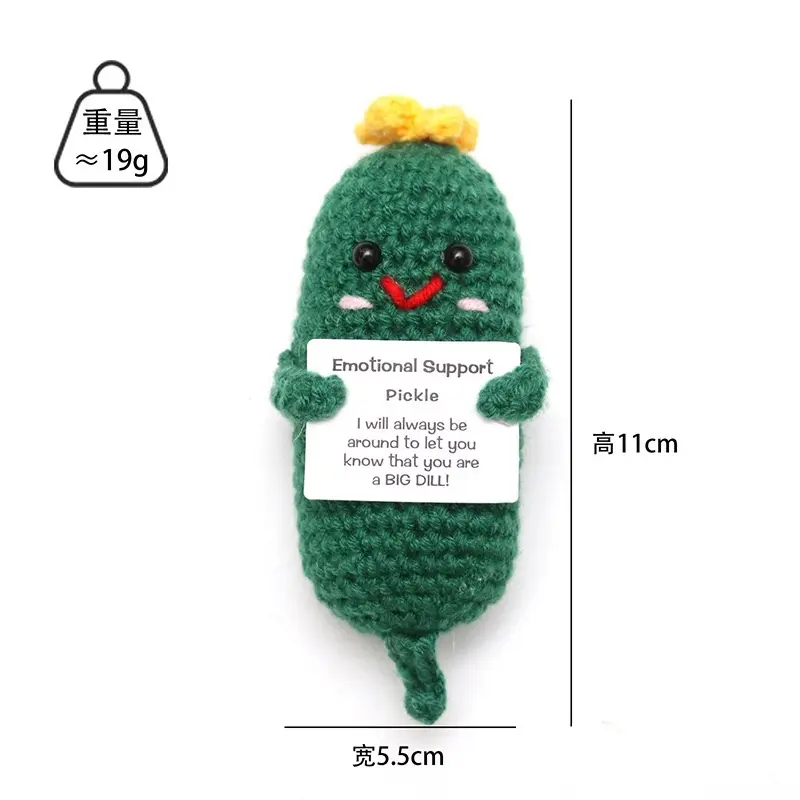 Knitted Positive Ornaments, Emotional Support Gift, Handmade Creative Crochet Dolls, Funny Mini Home, Room Decorations, Gifts for Holiday, Birthdays, Encouragement to Friends and Family, Home Parties! Ideal for Student Exams Graduation. 6