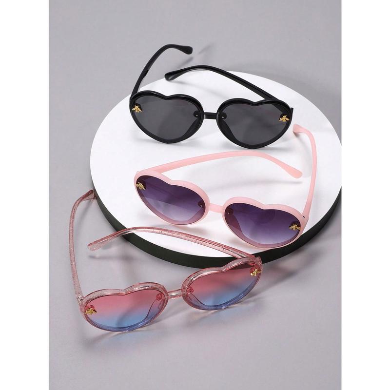 3pcs/Set Heart Shaped Fashionable Children Fashion Glasses 2