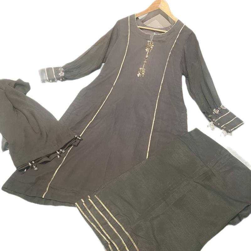 Nira loaded sleeve kameez and palazzo Pakistani suit 4