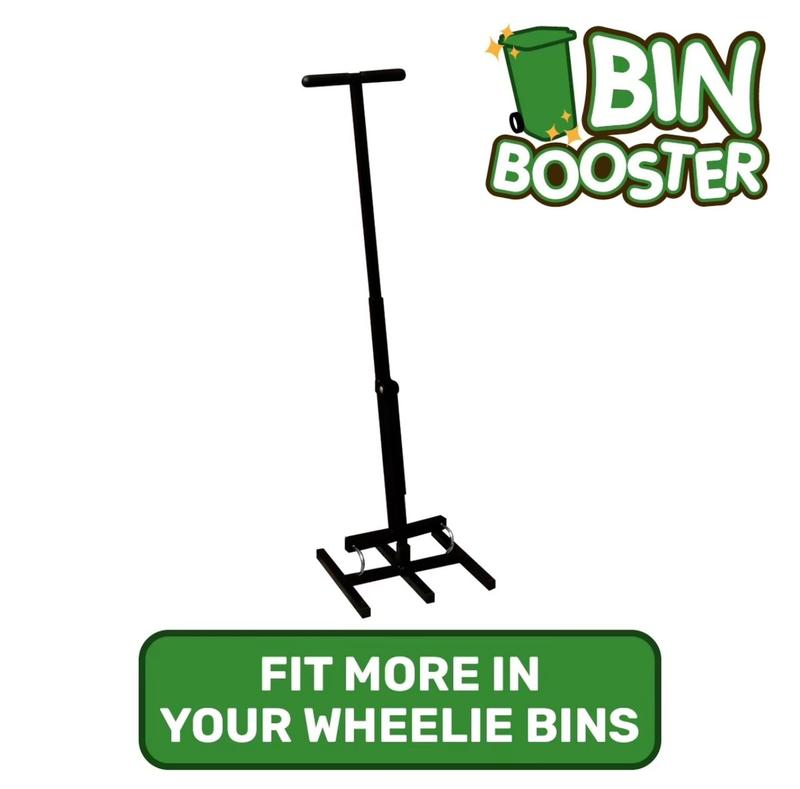 Bin Booster - No More Overflowing Bins- Introducing Bin Booster, the hygienic HANDS-FREE way to dramatically reduce the volume of your general waste, garden waste & recycling 1