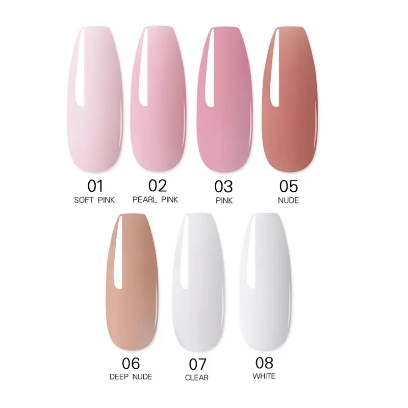 Professional Poly Gel Nail Kit with UV Light 7 colors Gel Nail Extensions Starter Kit, Gel Nail Polish Great for Beginners with everything, All-in-One Solution for Manicure and Nail Art, Nail polish, Back to School, Nail supplies Salon Nail Care Set 3