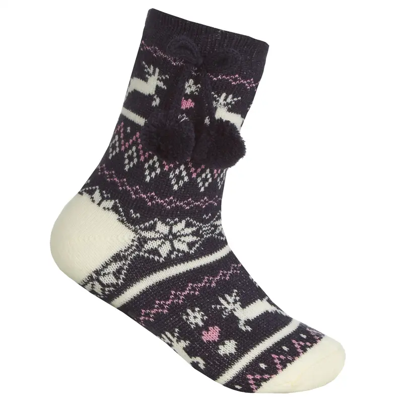 Chunky Slipper Socks Soft Sherpa Fleece Lined Cosy Knitted Fluffy Bed Sock 4