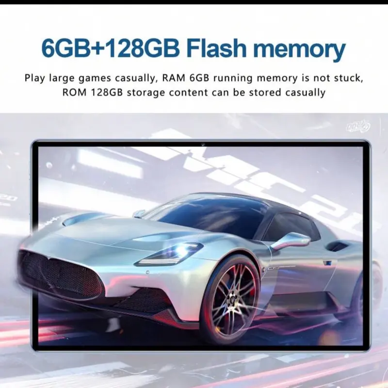 Jiabo's New 10.1-Inch Tablet/6+128GB Memory/MTK6797 High-Performance Chip/Suitable For Work, Study, Leisure And Entertainment/Supports Bluetooth, WiFi, High-Definition Calling/1920 * 1200 High-Definition Resolution/Type-C Charging Port, Battery 6000mAh/An 3