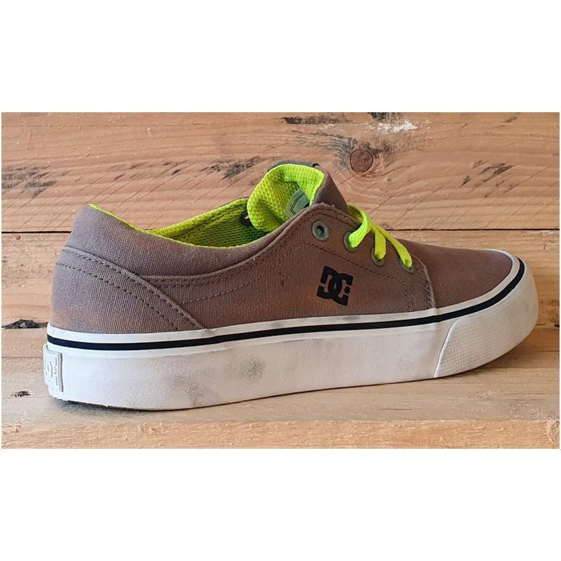 DC Trase Skating Trainers light brown/White/Green UK5/US6/EU37 3