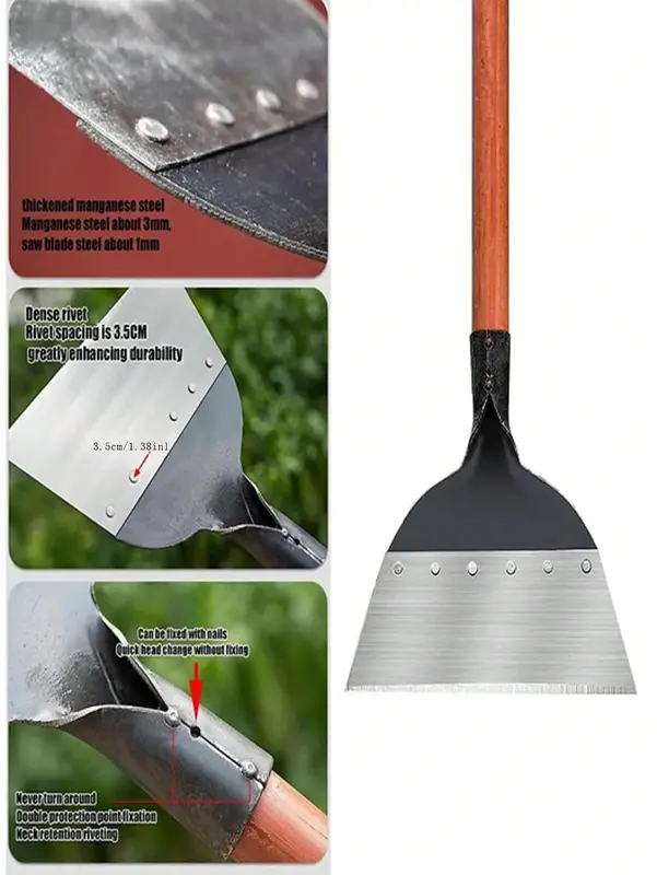 Multi-Functional Outdoor Garden Cleaning Shovel Steel Flat Shovel 3