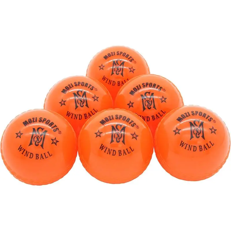 Mozi Sports Windball Soft Cricket Balls-Durable Realistic Bounce & Swing-Cricket WindBalls for Indoor & Outdoor Coaching,Practice, Garden & Beach play 4