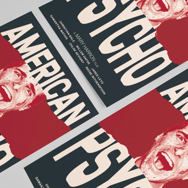 American Psycho Movie Poster | Christian Bale Print | Patrick Bateman A3 Cinema Wall Art Decor Room 4
