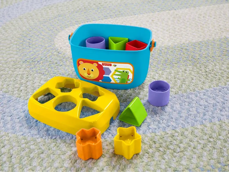 Fisher-Price Stacking Toy Baby’s First Blocks Set of 10 Shapes for Sorting Play for Infants Ages 6+ Months, FFC84 4