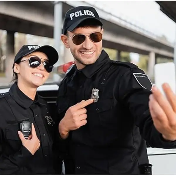 Adult Silver Police Badge with Star Decoration Special Police Metal Badge Halloween Zombie Police Officer NYPD Cops and Robbers Cosplay Unisex Police Accessories Fancy Dress Accessory Costume Menswear 5