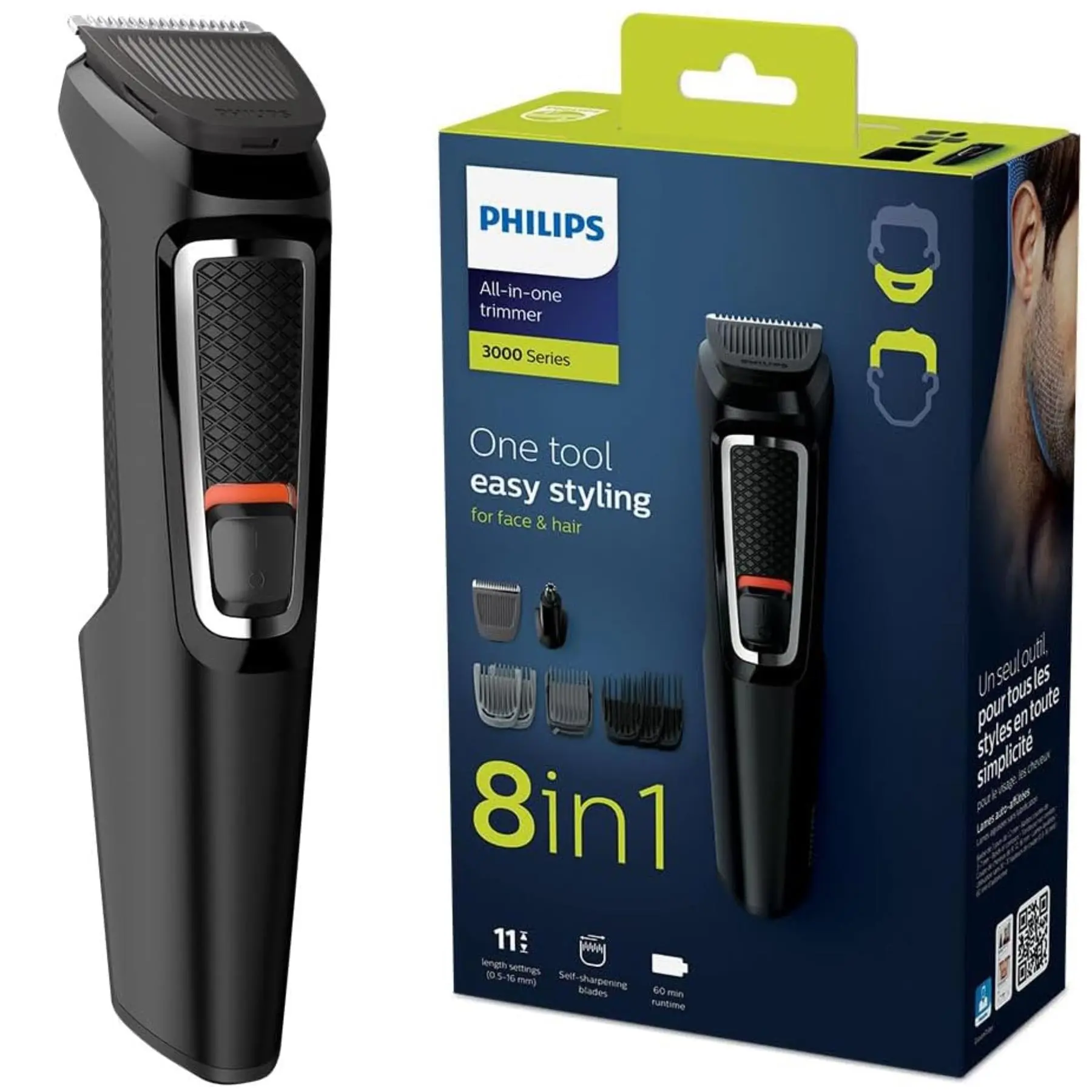 Philips 3000 Series All-In-One Face and Body Hair Shaver Trimmer│MG3730/13│InUK