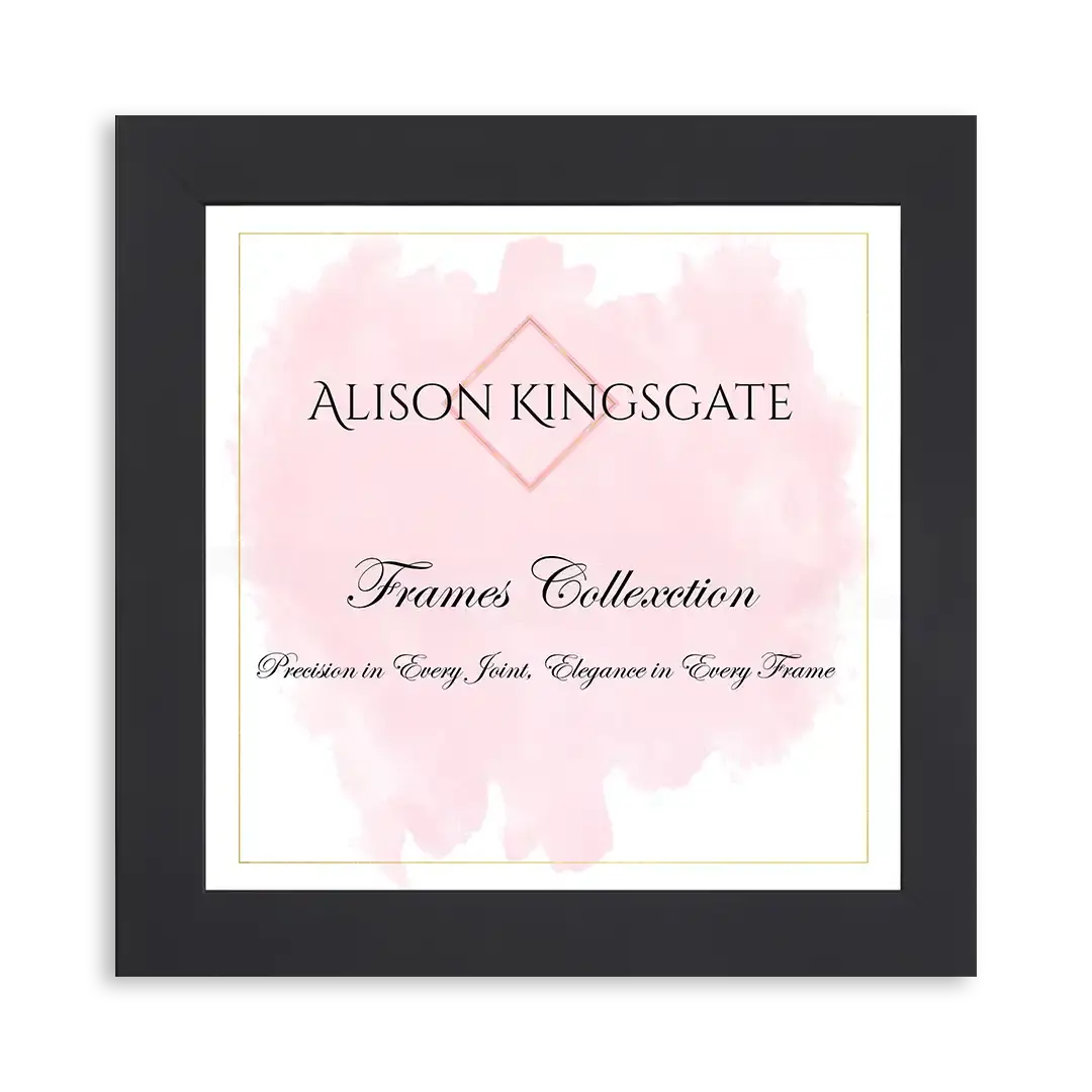 40 x 40 cm Picture Frame ( Mat Black), Photo Frame with Perspex Sheet, Wall Hanging Photo Frame for Home Decor, Modern Stylish Picture Frame, Mdf Back board material, Picture Photo Frame, Home Decor, Mat Black Photo Frame, Alison Kingsgate