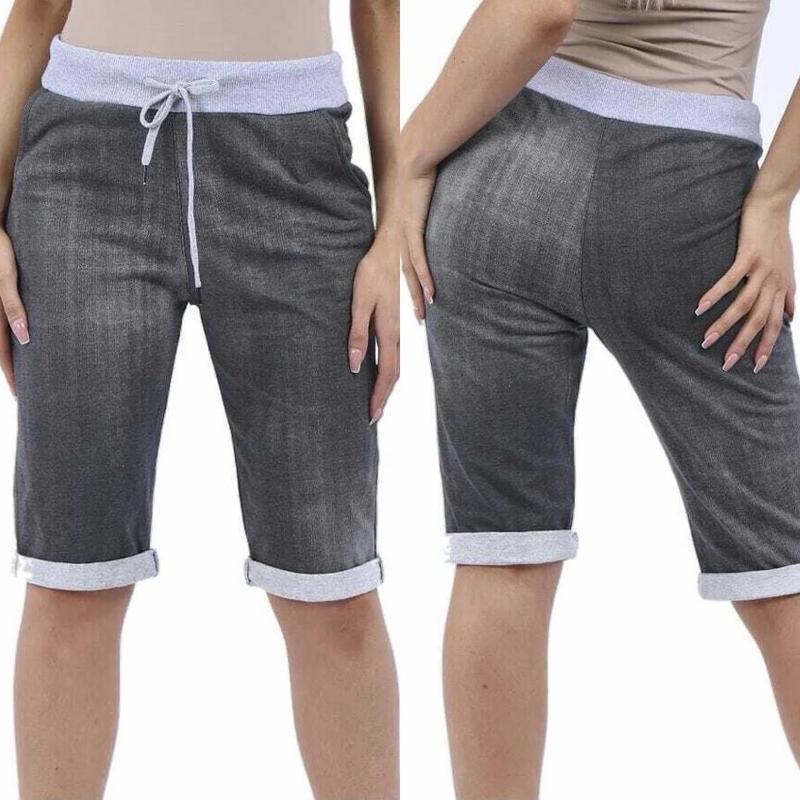 Women Summer Shorts Floral Print Italians Magic Turn Up Cotton Drawstrings Cotton Shorts pockets 8-22 Womenswear Comfortable Bottom 2