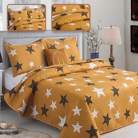 Milan Quilted 3-Piece Bedspread Set with 10 Unique Designs - Available in King and Double Beds 1